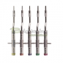 Set of 5 concave osteotomes